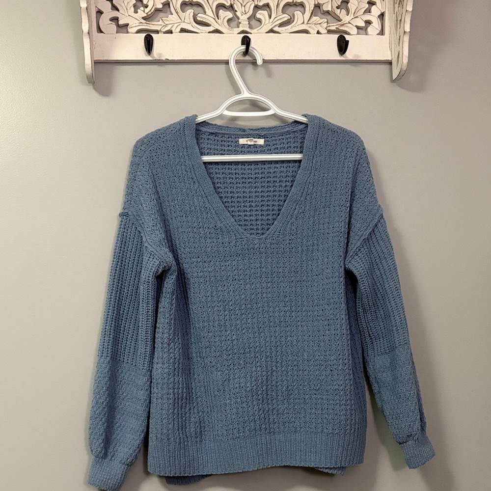 Maurices Cozy Blue V-Neck Sweater